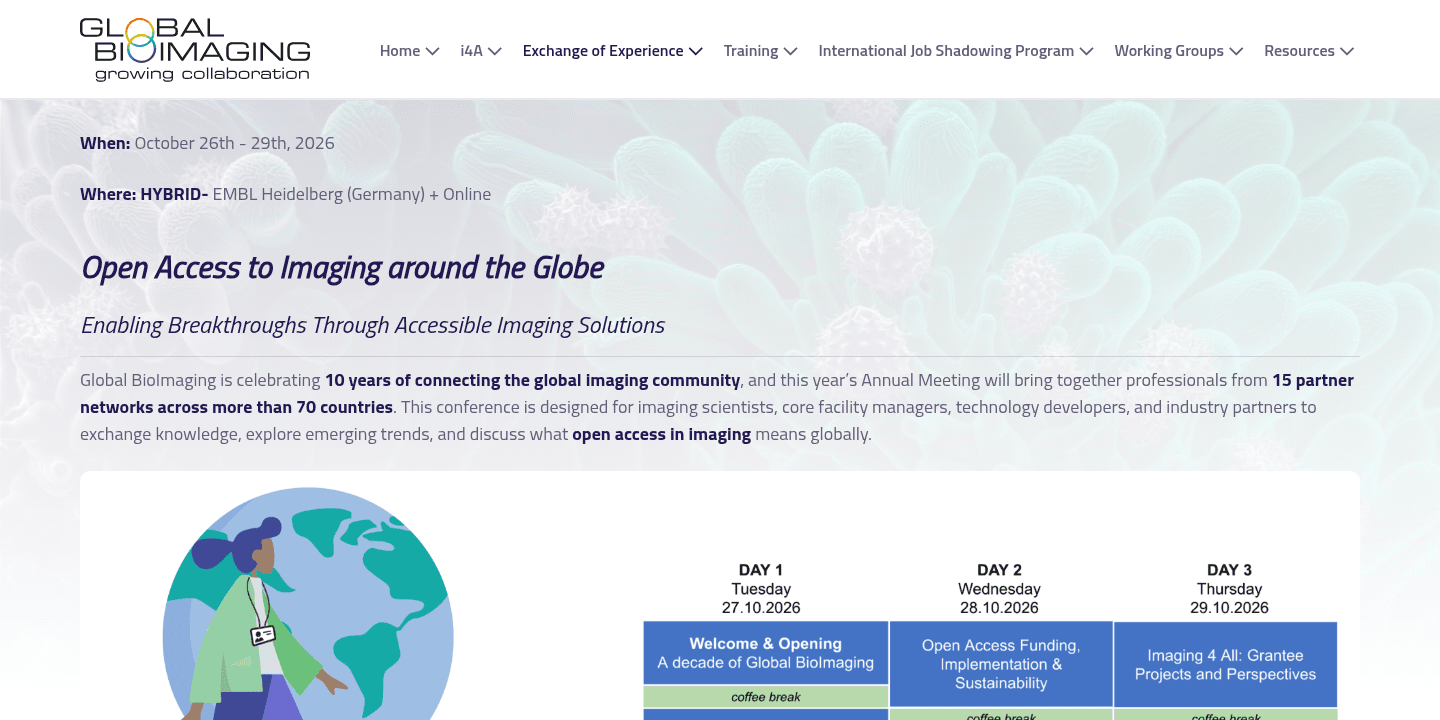 Exchange of Experience 2026 | Global BioImaging