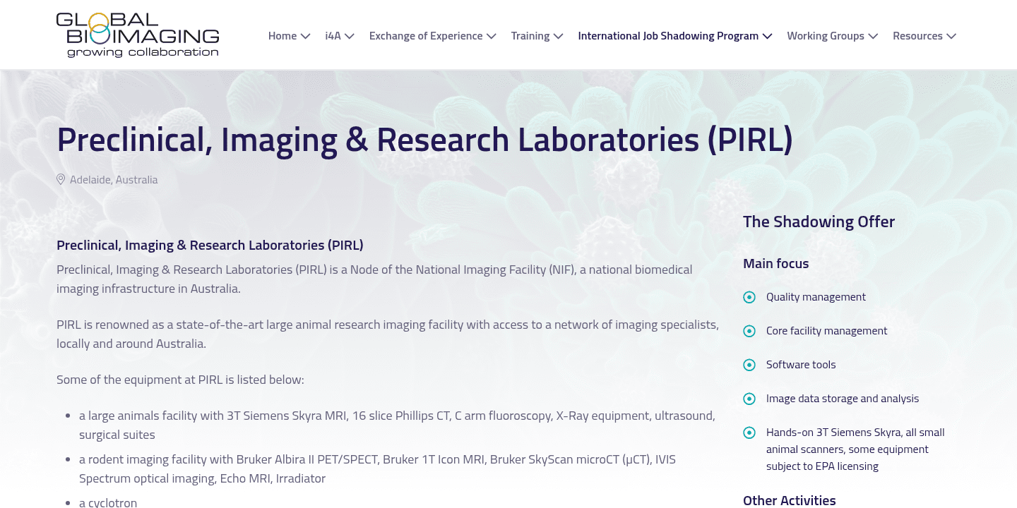Preclinical, Imaging & Research Laboratories (PIRL) | Global BioImaging