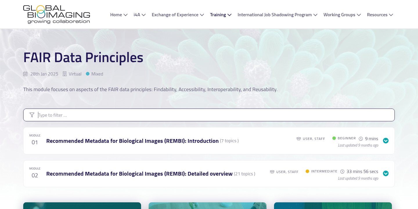 FAIR Data Principles | Global BioImaging