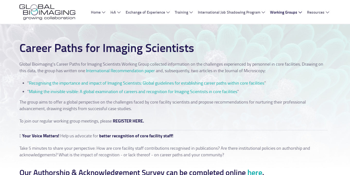 Career Paths for Imaging Scientists | Global BioImaging